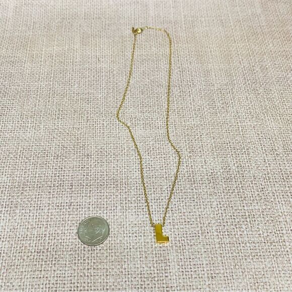 Trifari Vintage Gold Initial L Necklace - Picture 1 of 4